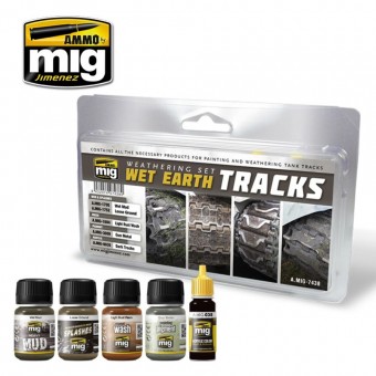 AMMO A.MIG-7438 Wet Earth Tracks Weathering Set