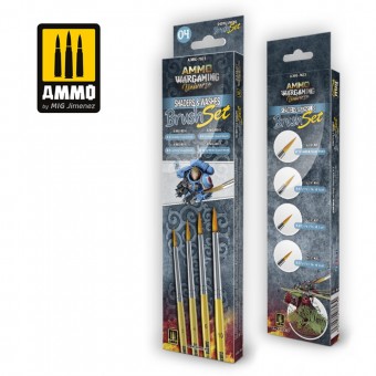 AMMO A.MIG-7623 AMMO WARGAMING UNIVERSE - Shaders & Washes Brush Set
