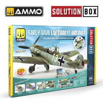 AMMO A.MIG-7730 SOLUTION BOX 25 - Early WWII Luftwaffe Aircraft - Colors and Weathering System