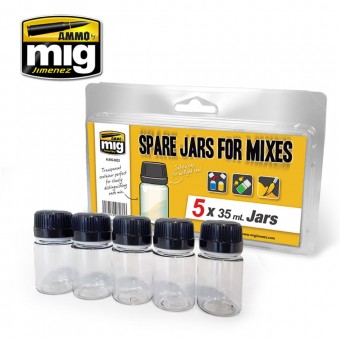 AMMO A.MIG-8033 Spare Big Jars for Mixes (5 x 35mL jars)