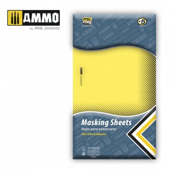 AMMO A.MIG-8043 Masking Sheets (x5 sheets, 280mm x 195mm, adhesive)
