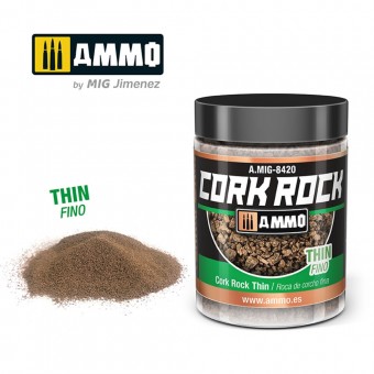 AMMO A.MIG-8420 CREATE CORK Cork Rock Thin (Jar 100mL)