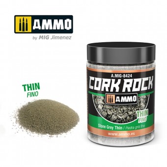 AMMO A.MIG-8424 CREATE CORK Stone Grey Thin (Jar 100mL)