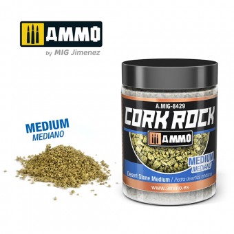 AMMO A.MIG-8429 CREATE CORK Desert Stone Medium (Jar 100mL)