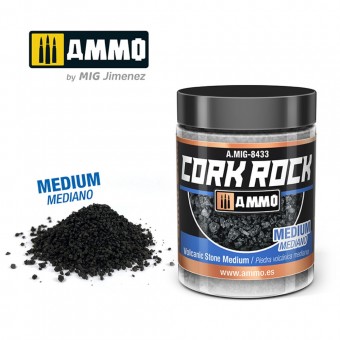 AMMO A.MIG-8433 CREATE CORK Volcanic Rock Medium (Jar 100mL)