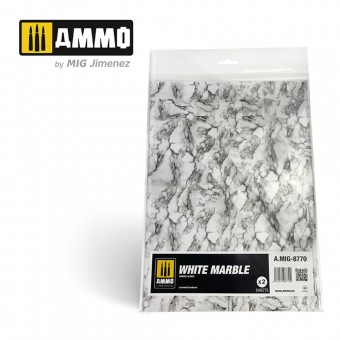 AMMO A.MIG-8770 White Marble. Sheet of Marble - 2 pcs