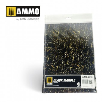 AMMO A.MIG-8773 Black Marble. Sheet of Marble - 2 pcs.