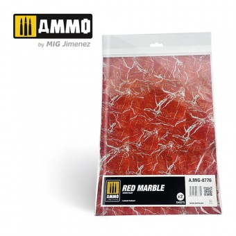 AMMO A.MIG-8776 Red Marble. Sheet of Marble - 2 pcs