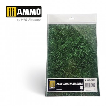 AMMO A.MIG-8779 Jade Green Marble. Sheet of Marble - 2 pcs