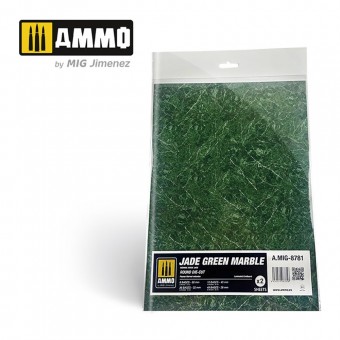 AMMO A.MIG-8781 Jade Green Marble. Round Die-cut for Bases for Wargames - 2 pcs