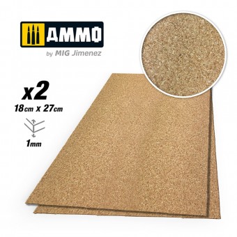 AMMO A.MIG-8835 CREATE CORK Fine Grain (1mm) - 2 pcs.