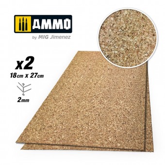 AMMO A.MIG-8839 CREATE CORK Medium Grain (2mm) - 2 pcs.