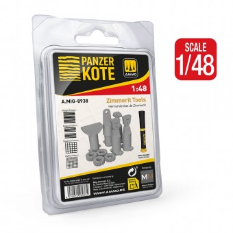 AMMO A.MIG-8938 PANZER KOTE Zimmerit Tools 1:48