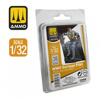 AMMO A.MIG-8978 WWII German Pilot 1:35