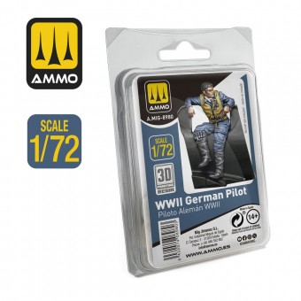 AMMO A.MIG-8980 WWII German Pilot 1:72