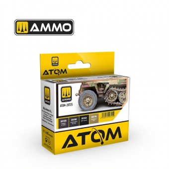 AMMO ATOM-20725 ATOM Rubber and Tires Colors Set