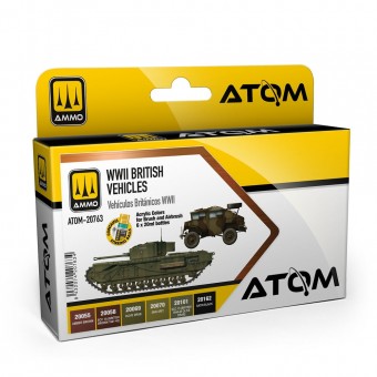 AMMO ATOM-20763 ATOM WWII British Vehicles Set