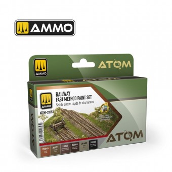 AMMO ATOM-20853 ATOM Railway Fast Method Paint Set