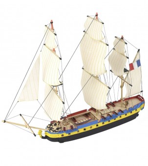 Artesania Latina 17000 1:160 Hermione La Fayette Easy Kit - Wooden Model Ship with Paints