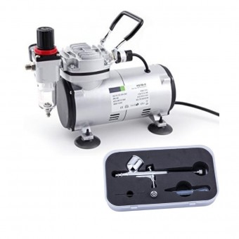 Bida AS18-2K Airbrush Set AS18-2K with compressor AS18-2, Airbrush BD-130 and accessories