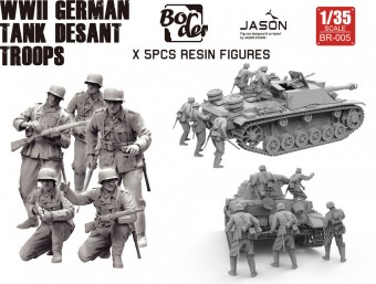Border Model BR-005 WWII German Tank Troops (5 pcs. Resin Figures) 1:35