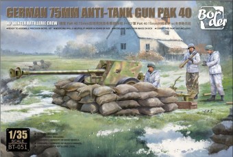Border Model BT-051 German 75 mm Anti-Tank Gun PaK 40 1:35