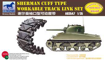 Bronco Models AB3547 Sherman Cuff Type Workable Track Link Set 1:35
