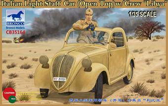 Bronco Models CB35164 Italian Light Staff Car(Open Top) w/Crew Libya 1:35