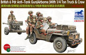 Bronco Models CB35170 6 Pdr Anti-Tank Gun(Airborne)With 1/4Ton 1:35