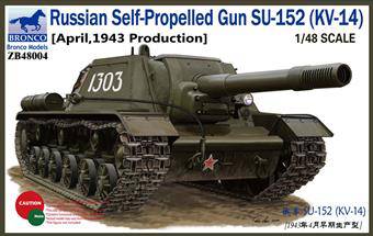 Bronco Models ZB48004 Russian Self-Propelled Gun SU-152 (KV-14 (April,1943 Production) 1:48