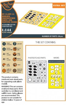 Clear Prop CPA144002 OV-1 A/JOV-1A Mohawk PE parts and painting mask for CP kits 1:144