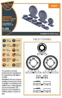 Clear Prop CPA35002 CH-54A Tarhe wheel set for ICM kits 1:35