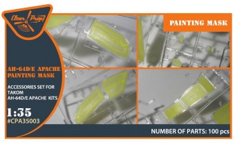 Clear Prop CPA35003 AH-64D/E Apache painting mask for TAKOM kit 1:35