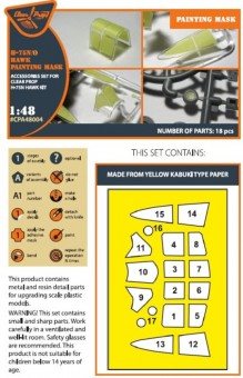 Clear Prop CPA48004 Hawk H-75 N/O for CP kit painting mask for CP kits CP4803/CP4804 1:48