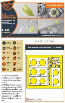 Clear Prop CPA48020 I-16 (early version) painting mask for CP kit 1:48