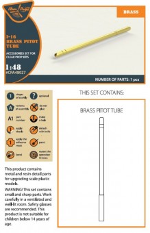 Clear Prop CPA48027 I-16 brass pitot tube 1:48
