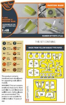 Clear Prop CPA48028 F-4G/E Phantom II painting mask for MENG kit 1:48