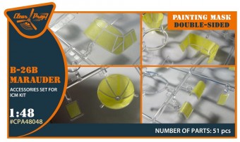 Clear Prop CPA48048 B-26B Marauder double-sided painting mask for ICM kit 1:48