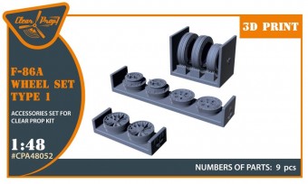 Clear Prop CPA48052 F-86A wheel set type 1 for CP kits 1:48