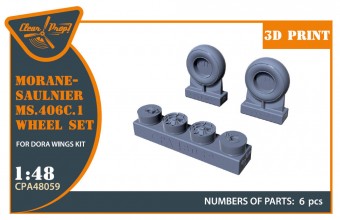 Clear Prop CPA48059 Morane-Saulnier Wheels set for Dora Wings 1:48