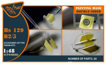 Clear Prop CPA48086 Hs 129B2/3 double-sided painting mask for Takom kit 1:48