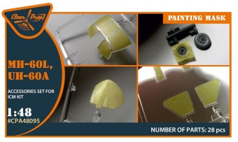 Clear Prop CPA48095 UH-60A, MH-60L painting mask for ICM kit 1:48