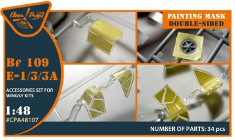 Clear Prop CPA48107 Bf-109E-1/3/3a double-sided painting mask for Wingsy Kits 1:48