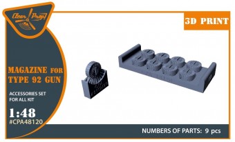 Clear Prop CPA48120 Magasins for Type92 gun 9 pcs 1:48