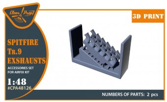 Clear Prop CPA48126 Spitfire Tr.9 exhausts for Airfix kit 1:48