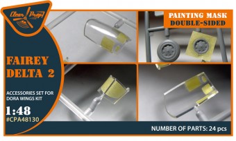 Clear Prop CPA48130 Fairey Delta 2 double-sided painting mask for Dora Wings 1:48