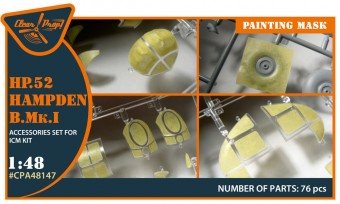 Clear Prop CPA48147 HP.52 Hampden B.Mk.I painting mask for ICM 1:48