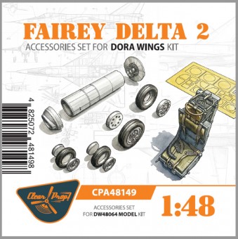 Clear Prop CPA48149 Fairey Delta 2 accessories set for Dora Wings 1:48