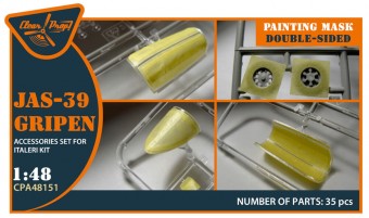 Clear Prop CPA48151 JAS 39 Gripen double-sided painting mask for Italeri 1:48