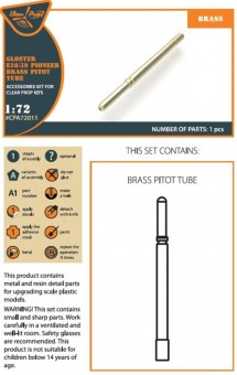 Clear Prop CPA72011 Gloster E28/39 Pioneer brass pitot tube for CP kits CP72001/CP72007 1:72